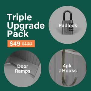 Triple Upgrade: Door Ramp, 4pk J Hook and Padlock